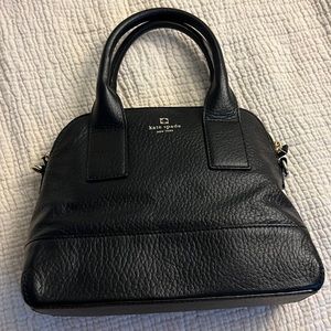 Black leather gently used Kate Spade purse.